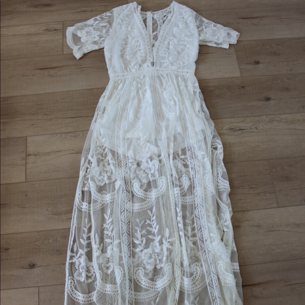 HoneyPunch Maxi Lace Romper